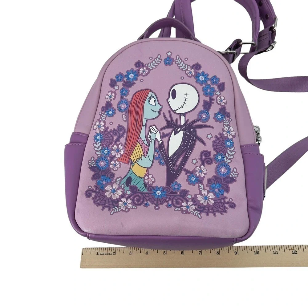 Disney Loungefly Jack Sally Nightmare Before Christmas Burton Backpack Purple